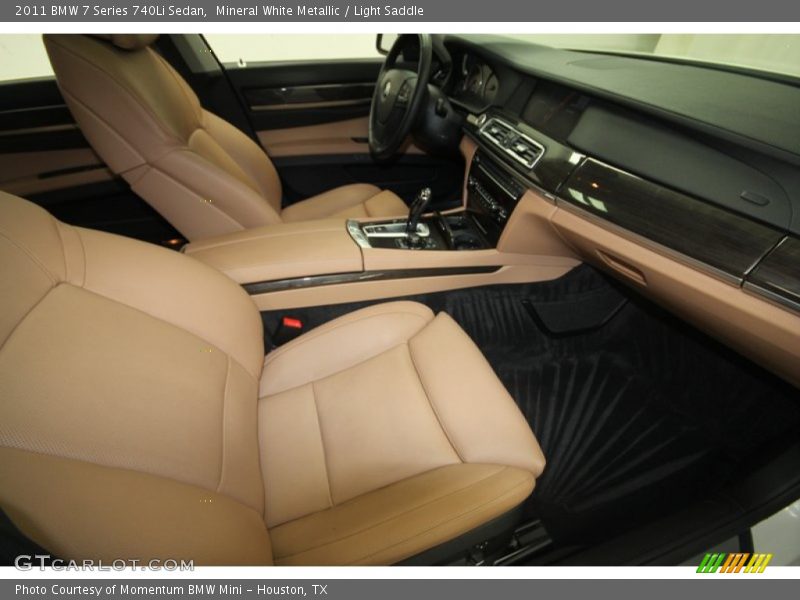 Mineral White Metallic / Light Saddle 2011 BMW 7 Series 740Li Sedan