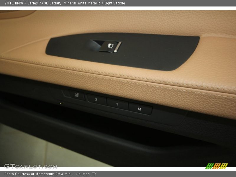 Mineral White Metallic / Light Saddle 2011 BMW 7 Series 740Li Sedan