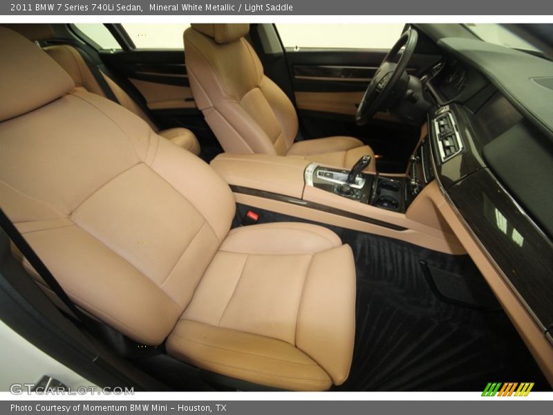 Mineral White Metallic / Light Saddle 2011 BMW 7 Series 740Li Sedan