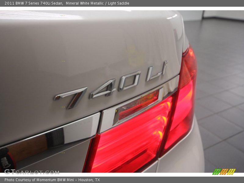 Mineral White Metallic / Light Saddle 2011 BMW 7 Series 740Li Sedan