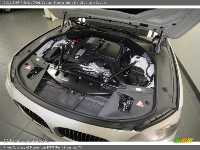 Mineral White Metallic / Light Saddle 2011 BMW 7 Series 740Li Sedan