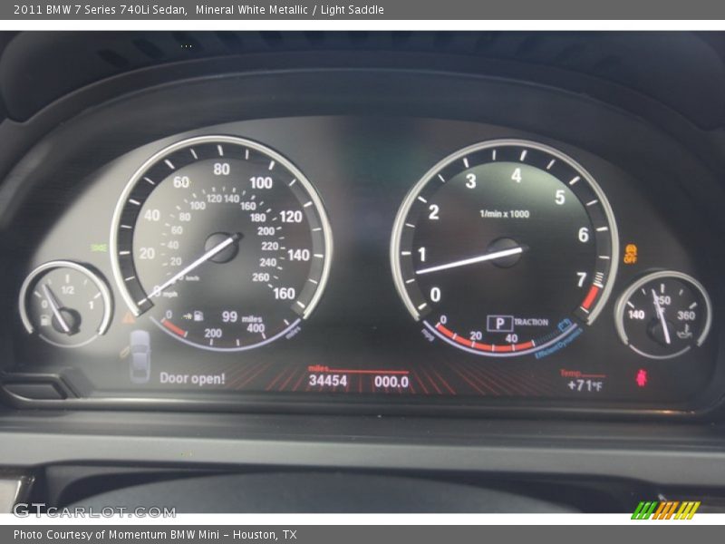 Mineral White Metallic / Light Saddle 2011 BMW 7 Series 740Li Sedan