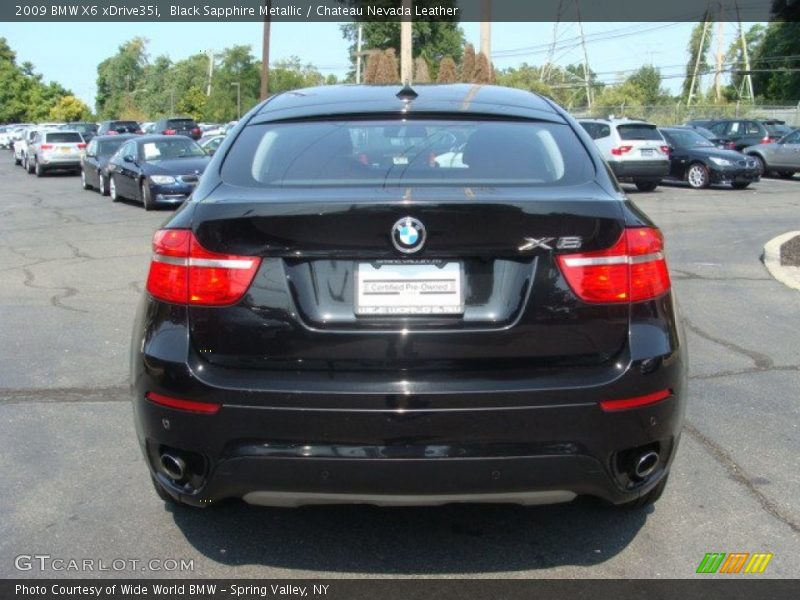 Black Sapphire Metallic / Chateau Nevada Leather 2009 BMW X6 xDrive35i