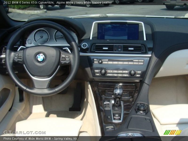 Alpine White / Ivory White Nappa Leather 2012 BMW 6 Series 650i Convertible