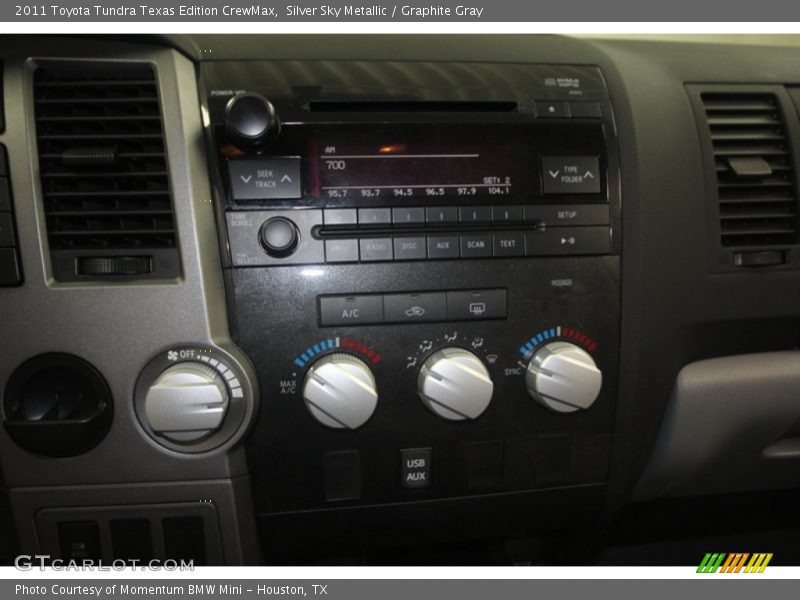 Silver Sky Metallic / Graphite Gray 2011 Toyota Tundra Texas Edition CrewMax