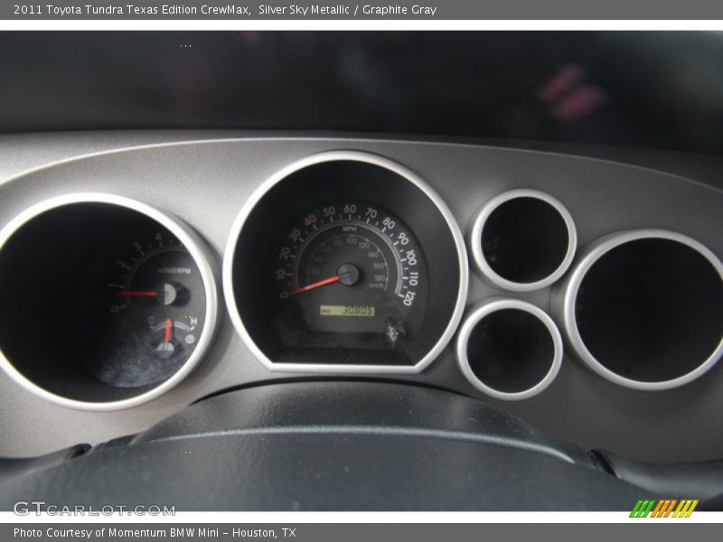 Silver Sky Metallic / Graphite Gray 2011 Toyota Tundra Texas Edition CrewMax