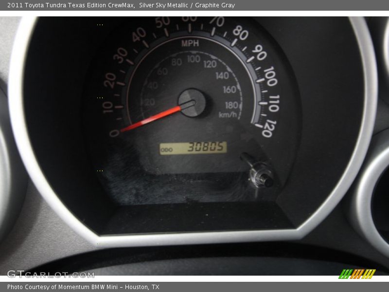Silver Sky Metallic / Graphite Gray 2011 Toyota Tundra Texas Edition CrewMax