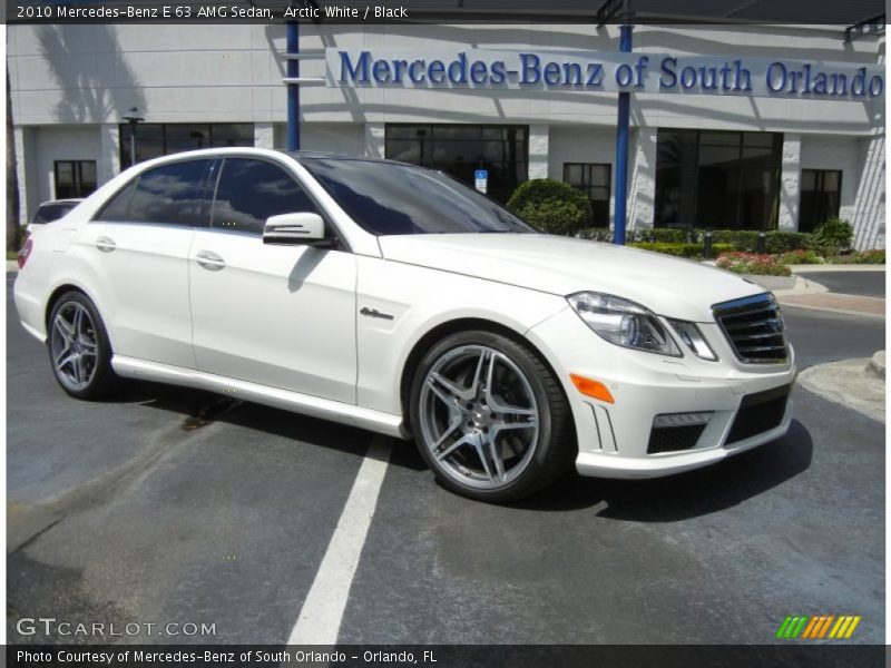 Arctic White / Black 2010 Mercedes-Benz E 63 AMG Sedan