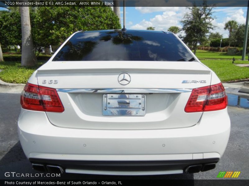Arctic White / Black 2010 Mercedes-Benz E 63 AMG Sedan