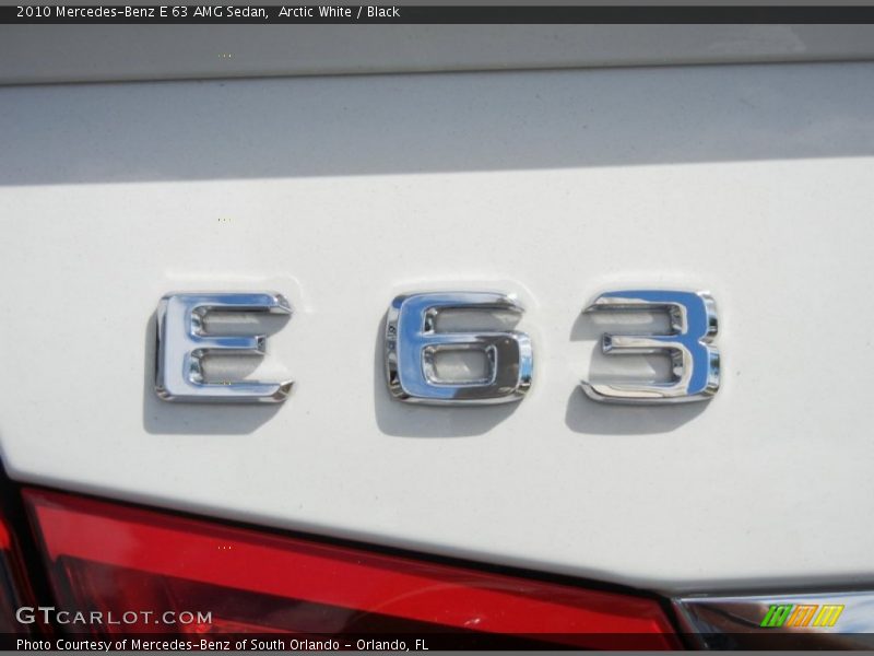Arctic White / Black 2010 Mercedes-Benz E 63 AMG Sedan