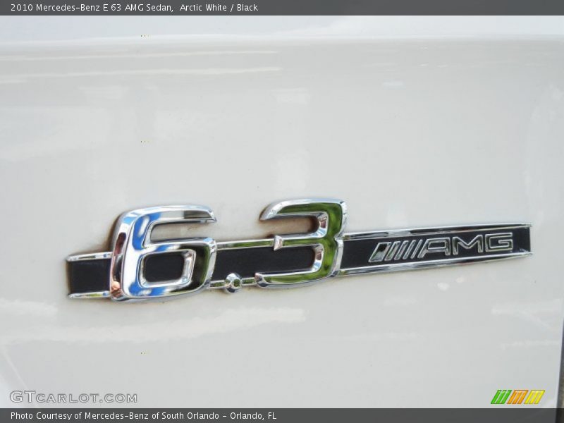 Arctic White / Black 2010 Mercedes-Benz E 63 AMG Sedan