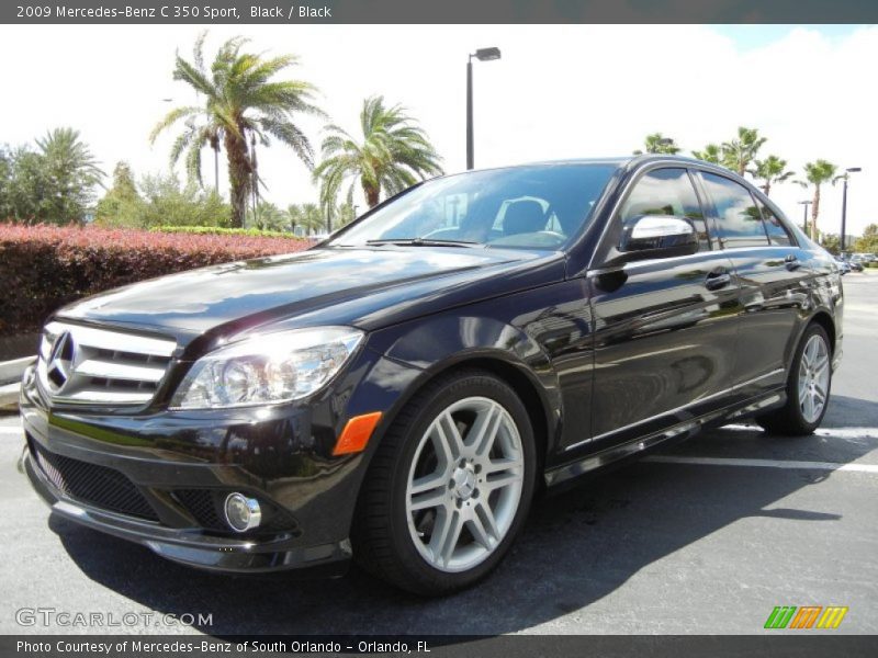 Black / Black 2009 Mercedes-Benz C 350 Sport