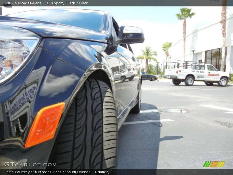 Black / Black 2009 Mercedes-Benz C 350 Sport