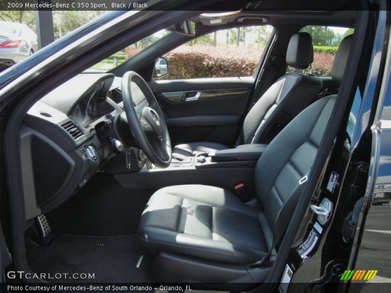 Black / Black 2009 Mercedes-Benz C 350 Sport