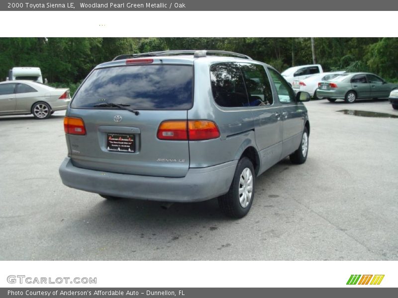 Woodland Pearl Green Metallic / Oak 2000 Toyota Sienna LE