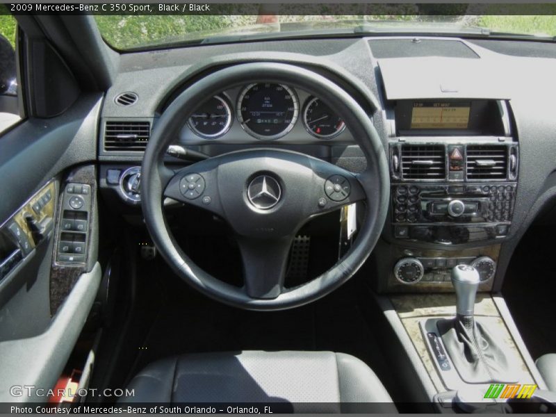 Black / Black 2009 Mercedes-Benz C 350 Sport