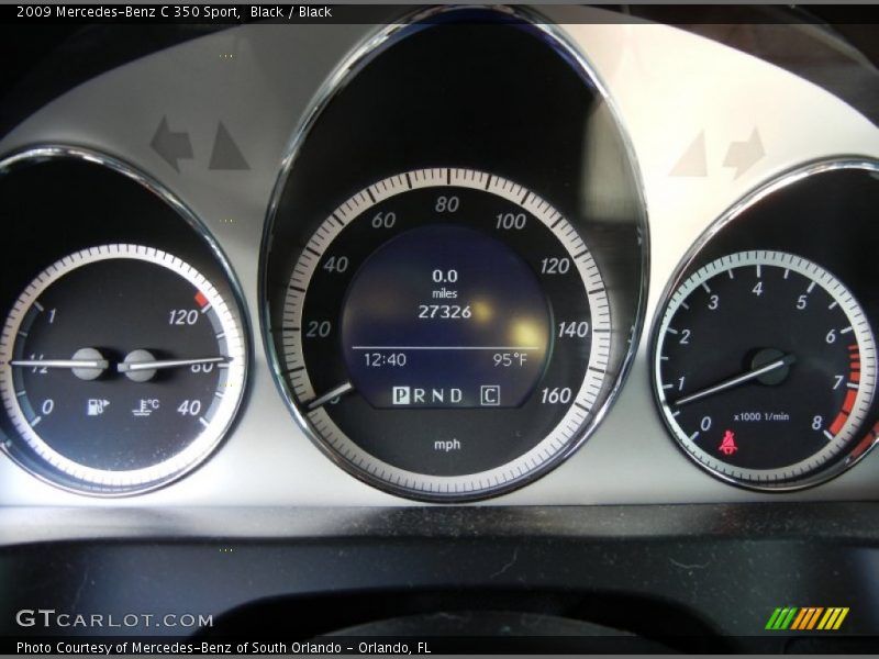 Black / Black 2009 Mercedes-Benz C 350 Sport