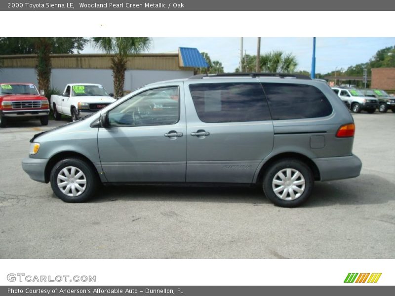 Woodland Pearl Green Metallic / Oak 2000 Toyota Sienna LE