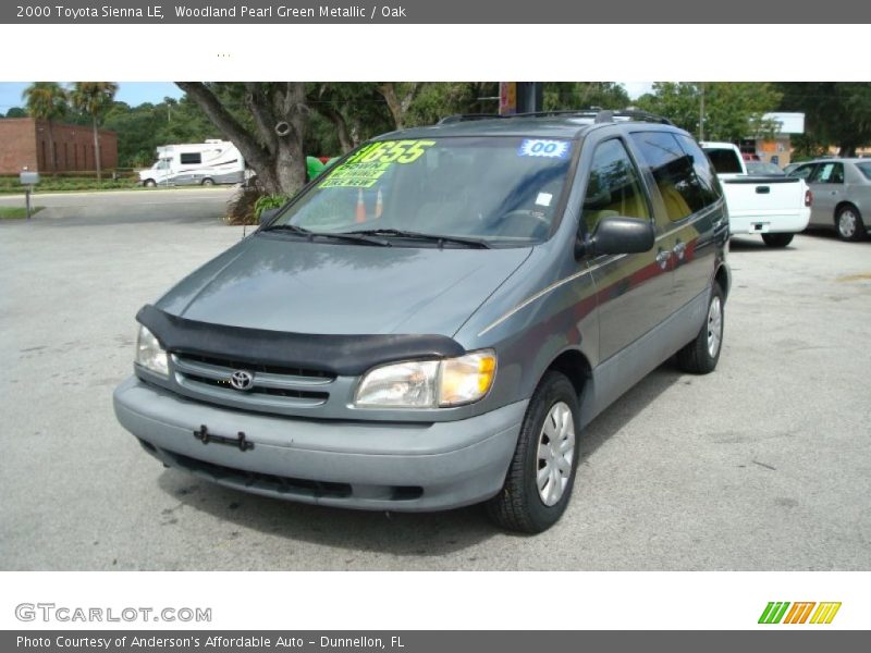 Woodland Pearl Green Metallic / Oak 2000 Toyota Sienna LE