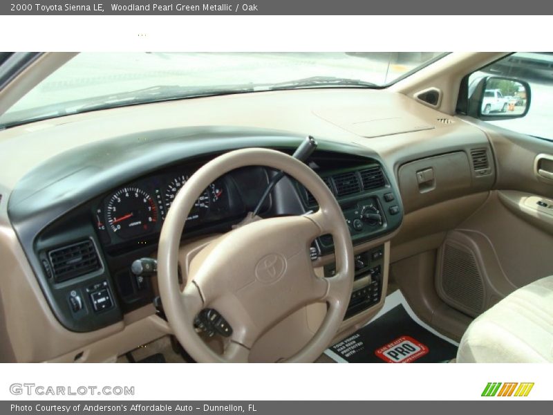 Woodland Pearl Green Metallic / Oak 2000 Toyota Sienna LE