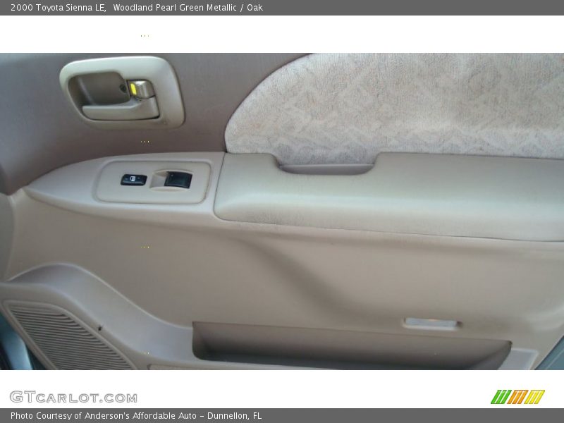 Woodland Pearl Green Metallic / Oak 2000 Toyota Sienna LE