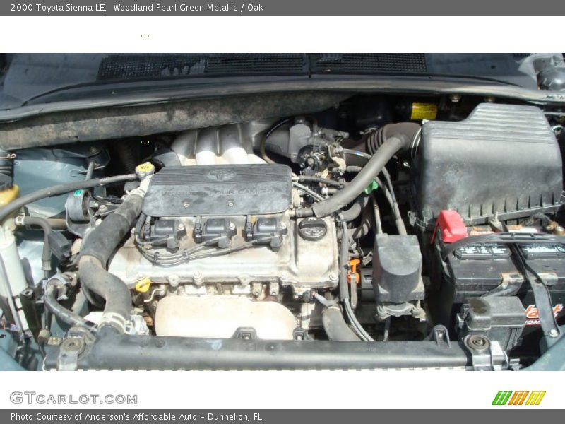 Woodland Pearl Green Metallic / Oak 2000 Toyota Sienna LE