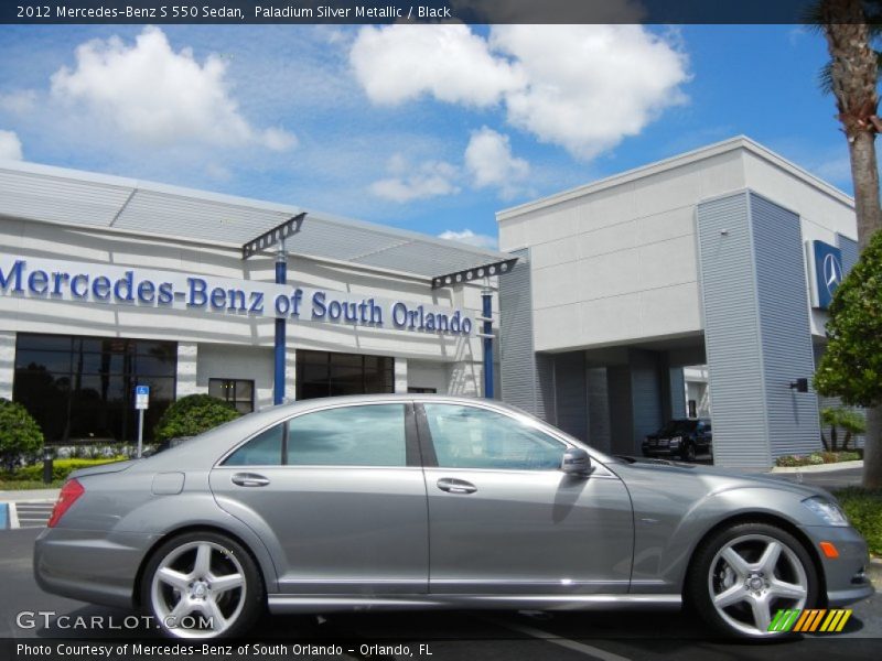 Paladium Silver Metallic / Black 2012 Mercedes-Benz S 550 Sedan