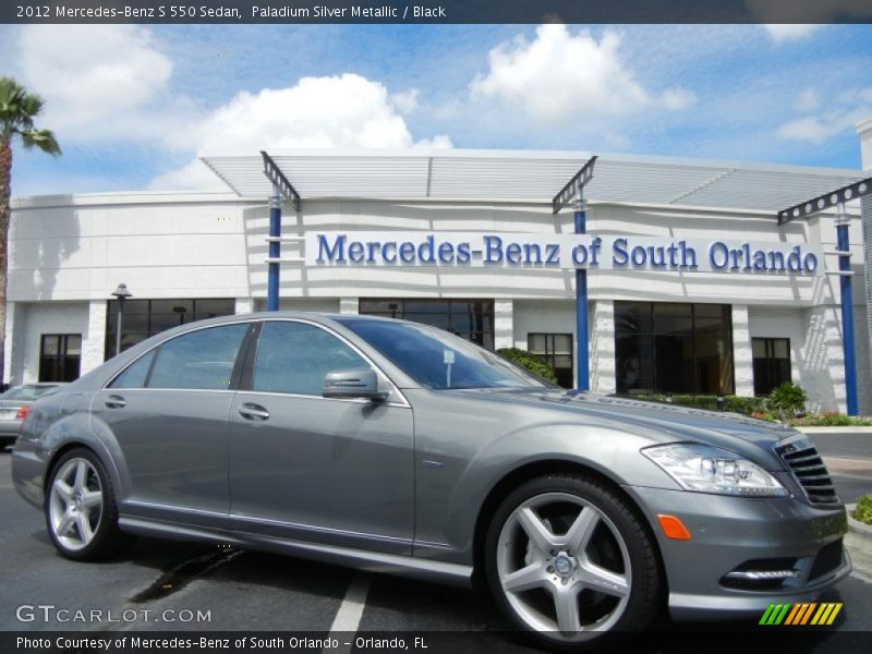 Paladium Silver Metallic / Black 2012 Mercedes-Benz S 550 Sedan