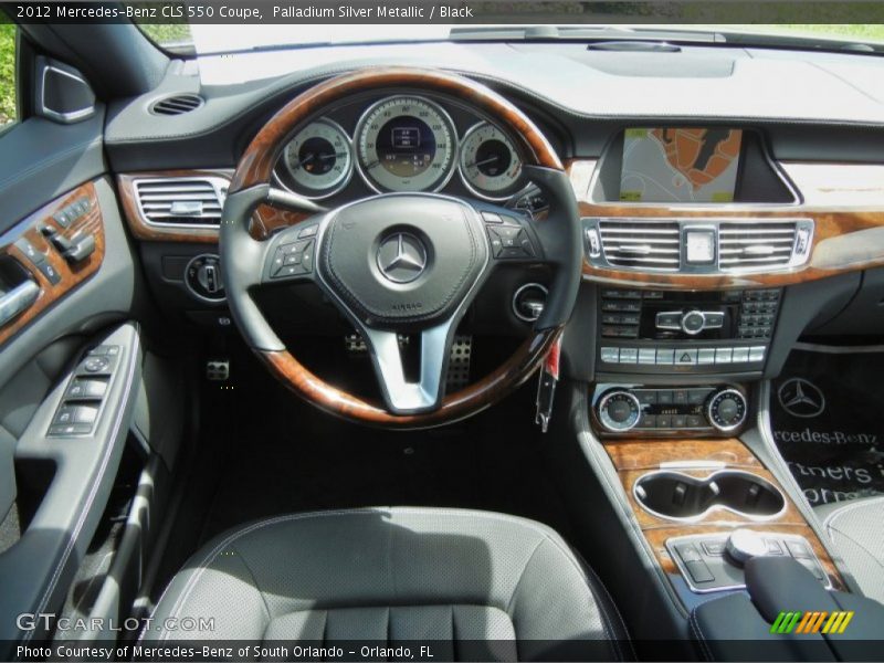 Palladium Silver Metallic / Black 2012 Mercedes-Benz CLS 550 Coupe