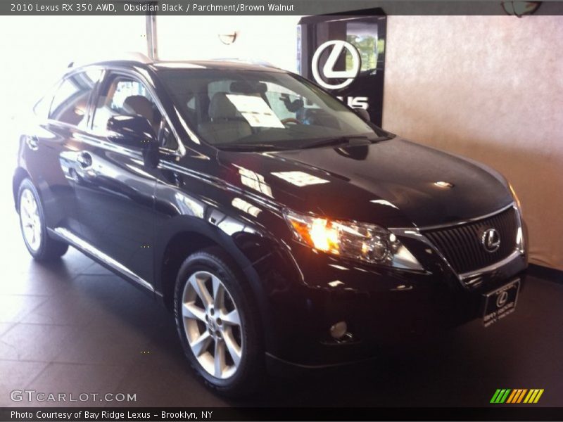 Obsidian Black / Parchment/Brown Walnut 2010 Lexus RX 350 AWD