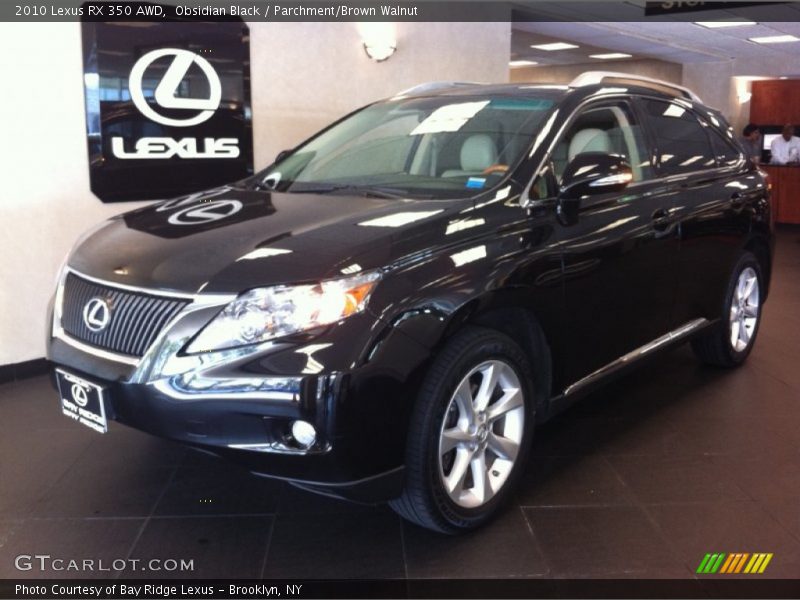 Obsidian Black / Parchment/Brown Walnut 2010 Lexus RX 350 AWD