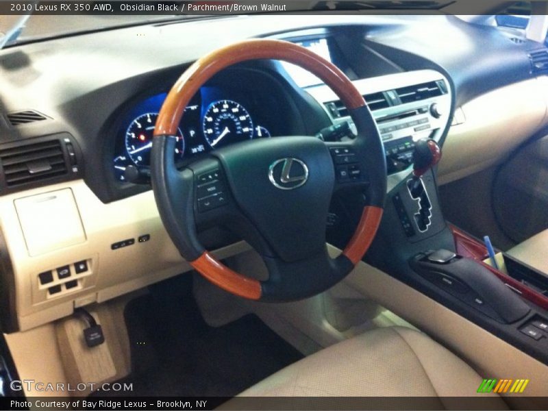 Obsidian Black / Parchment/Brown Walnut 2010 Lexus RX 350 AWD