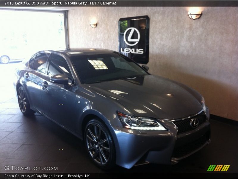 Nebula Gray Pearl / Cabernet 2013 Lexus GS 350 AWD F Sport