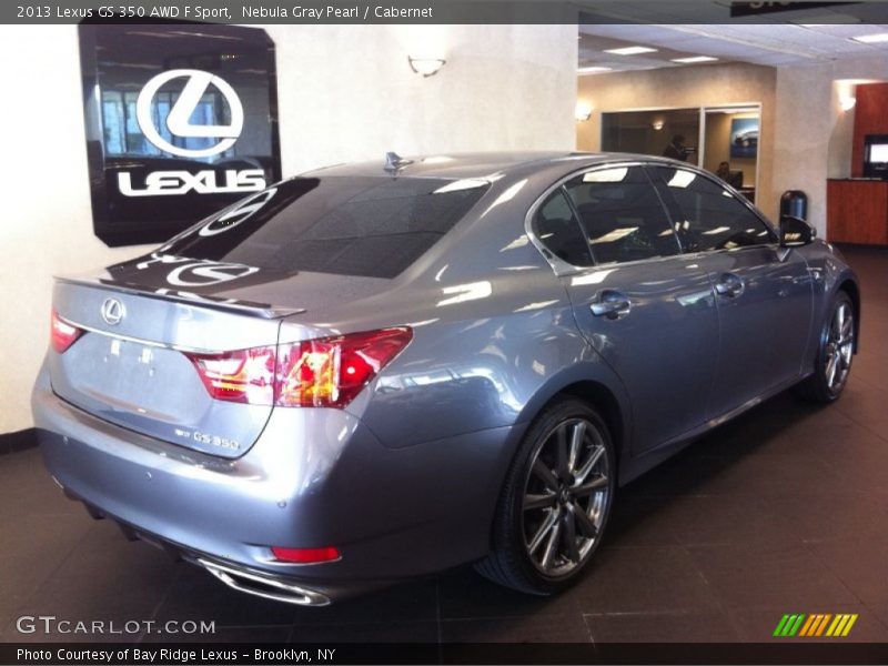 Nebula Gray Pearl / Cabernet 2013 Lexus GS 350 AWD F Sport