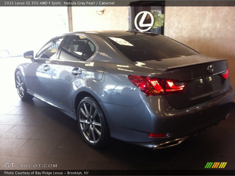 Nebula Gray Pearl / Cabernet 2013 Lexus GS 350 AWD F Sport