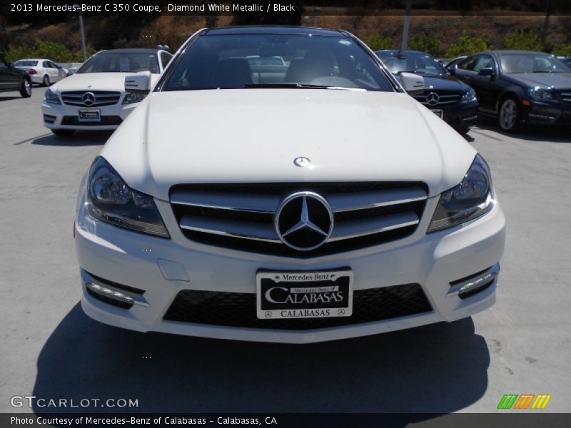 Diamond White Metallic / Black 2013 Mercedes-Benz C 350 Coupe
