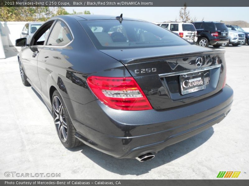 Black / Black/Red Stitch w/DINAMICA Inserts 2013 Mercedes-Benz C 250 Coupe