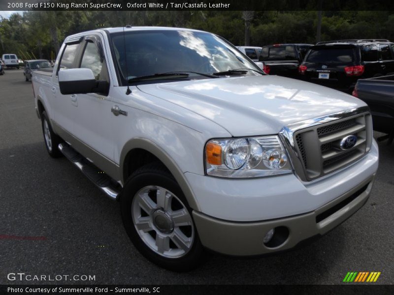 Oxford White / Tan/Castaño Leather 2008 Ford F150 King Ranch SuperCrew