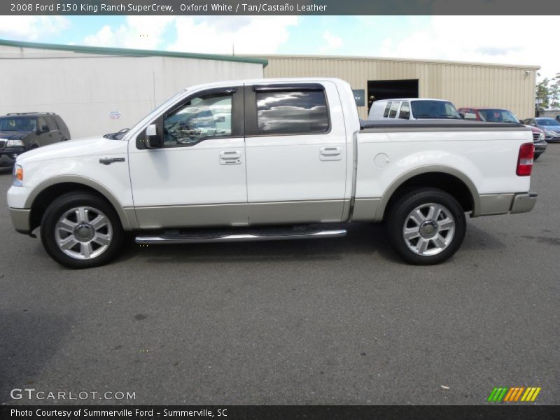 Oxford White / Tan/Castaño Leather 2008 Ford F150 King Ranch SuperCrew