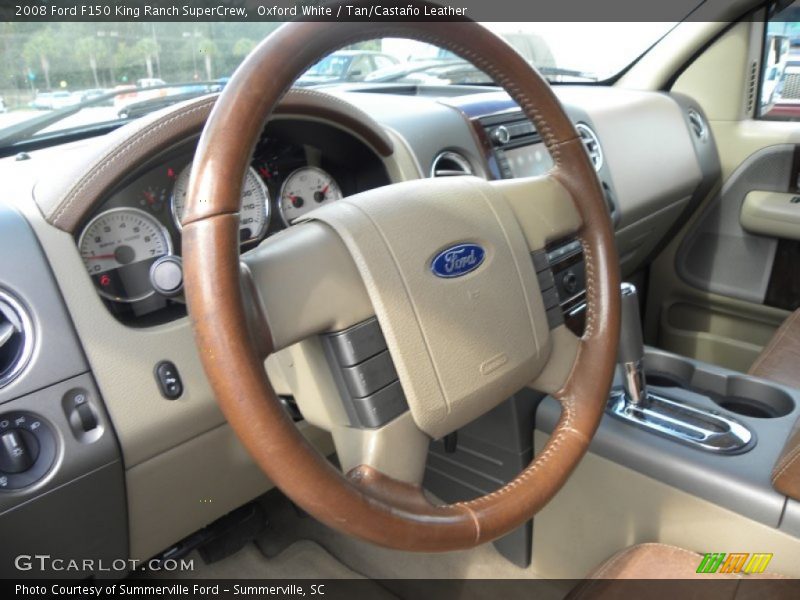 Oxford White / Tan/Castaño Leather 2008 Ford F150 King Ranch SuperCrew