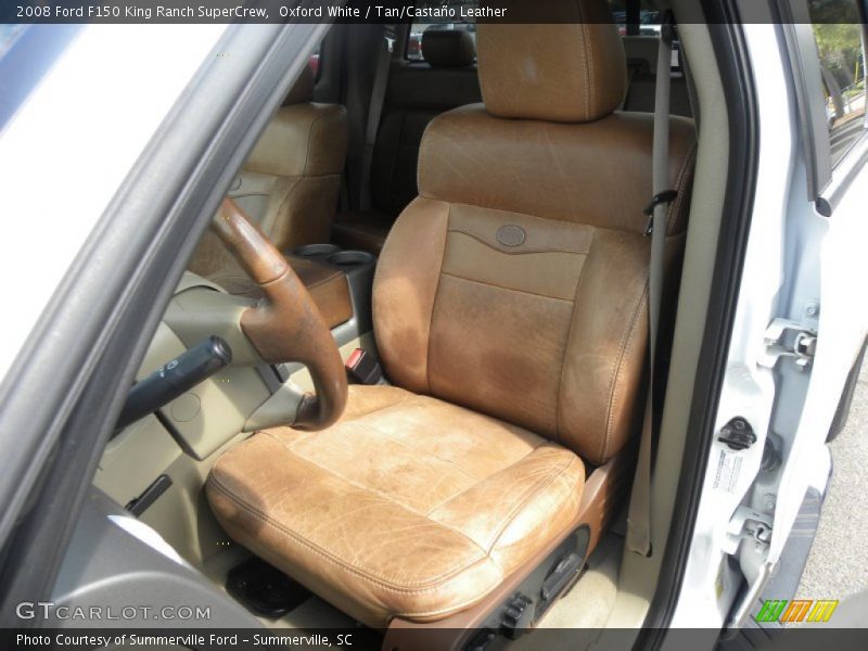 Oxford White / Tan/Castaño Leather 2008 Ford F150 King Ranch SuperCrew