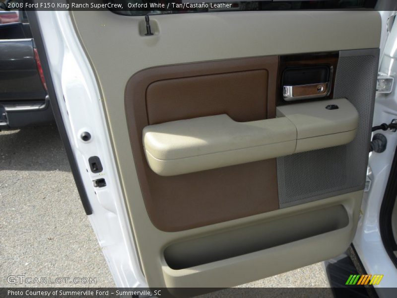 Oxford White / Tan/Castaño Leather 2008 Ford F150 King Ranch SuperCrew
