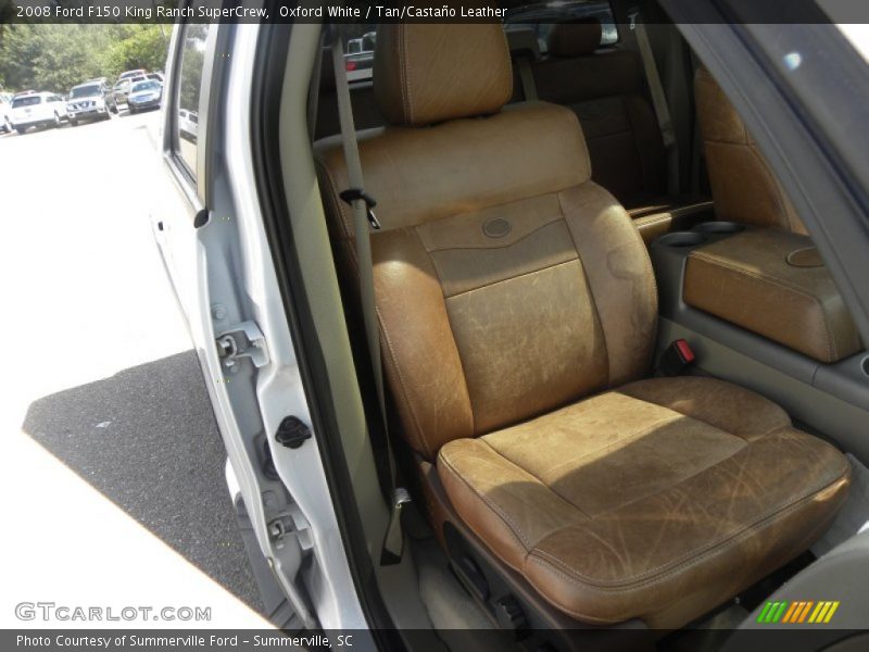Oxford White / Tan/Castaño Leather 2008 Ford F150 King Ranch SuperCrew