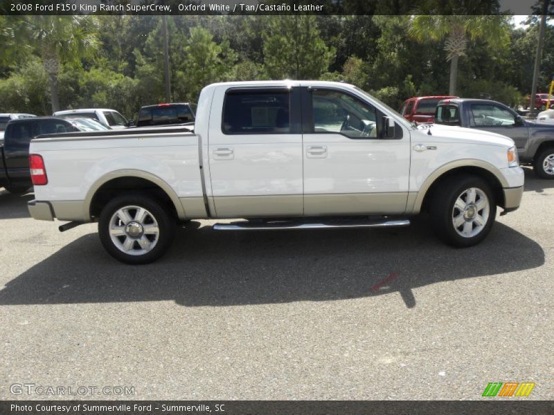 Oxford White / Tan/Castaño Leather 2008 Ford F150 King Ranch SuperCrew