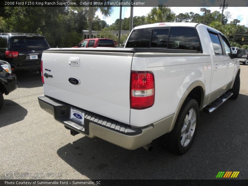 Oxford White / Tan/Castaño Leather 2008 Ford F150 King Ranch SuperCrew