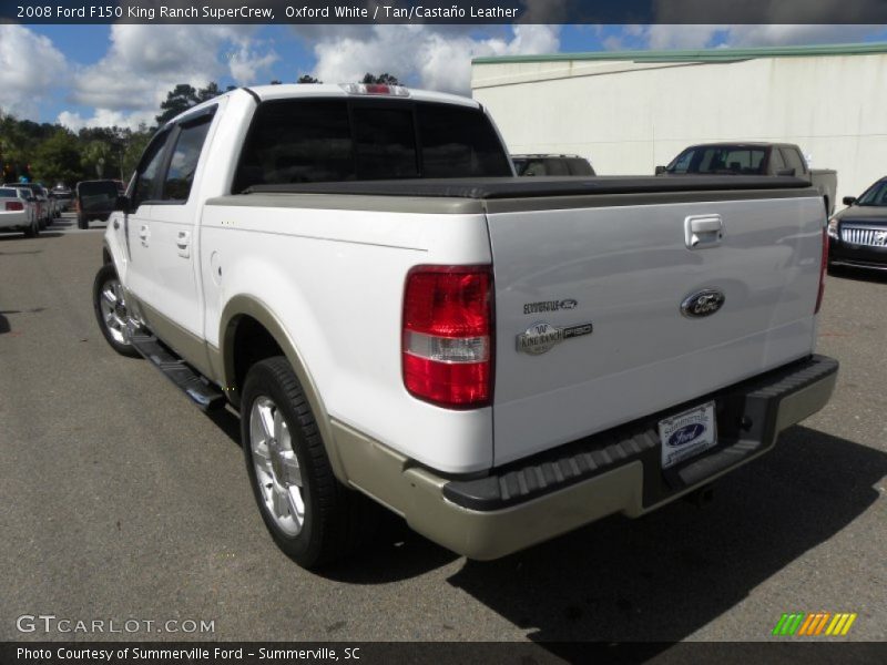 Oxford White / Tan/Castaño Leather 2008 Ford F150 King Ranch SuperCrew