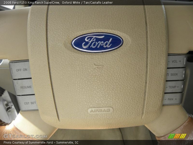 Oxford White / Tan/Castaño Leather 2008 Ford F150 King Ranch SuperCrew