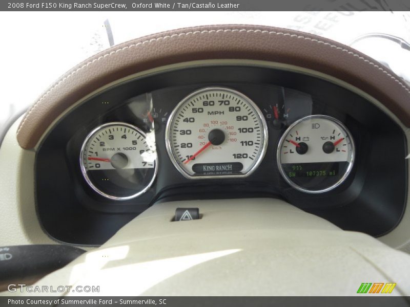 Oxford White / Tan/Castaño Leather 2008 Ford F150 King Ranch SuperCrew