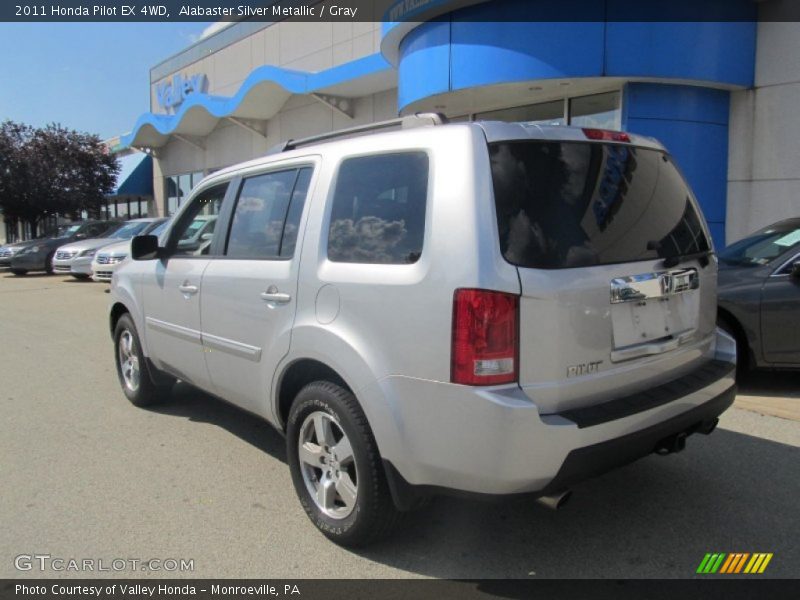 Alabaster Silver Metallic / Gray 2011 Honda Pilot EX 4WD