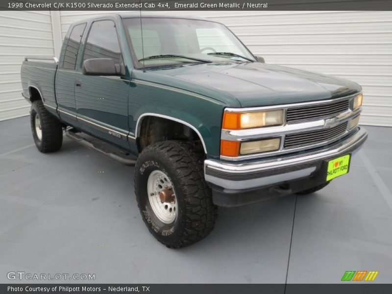 Emerald Green Metallic / Neutral 1998 Chevrolet C/K K1500 Silverado Extended Cab 4x4